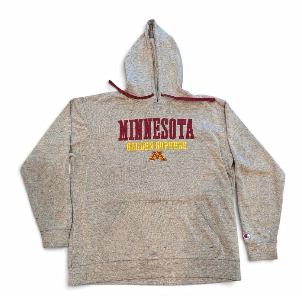 Minnesota Golden Gophers Gray Pullover Hoodie XL NCAA College Champion